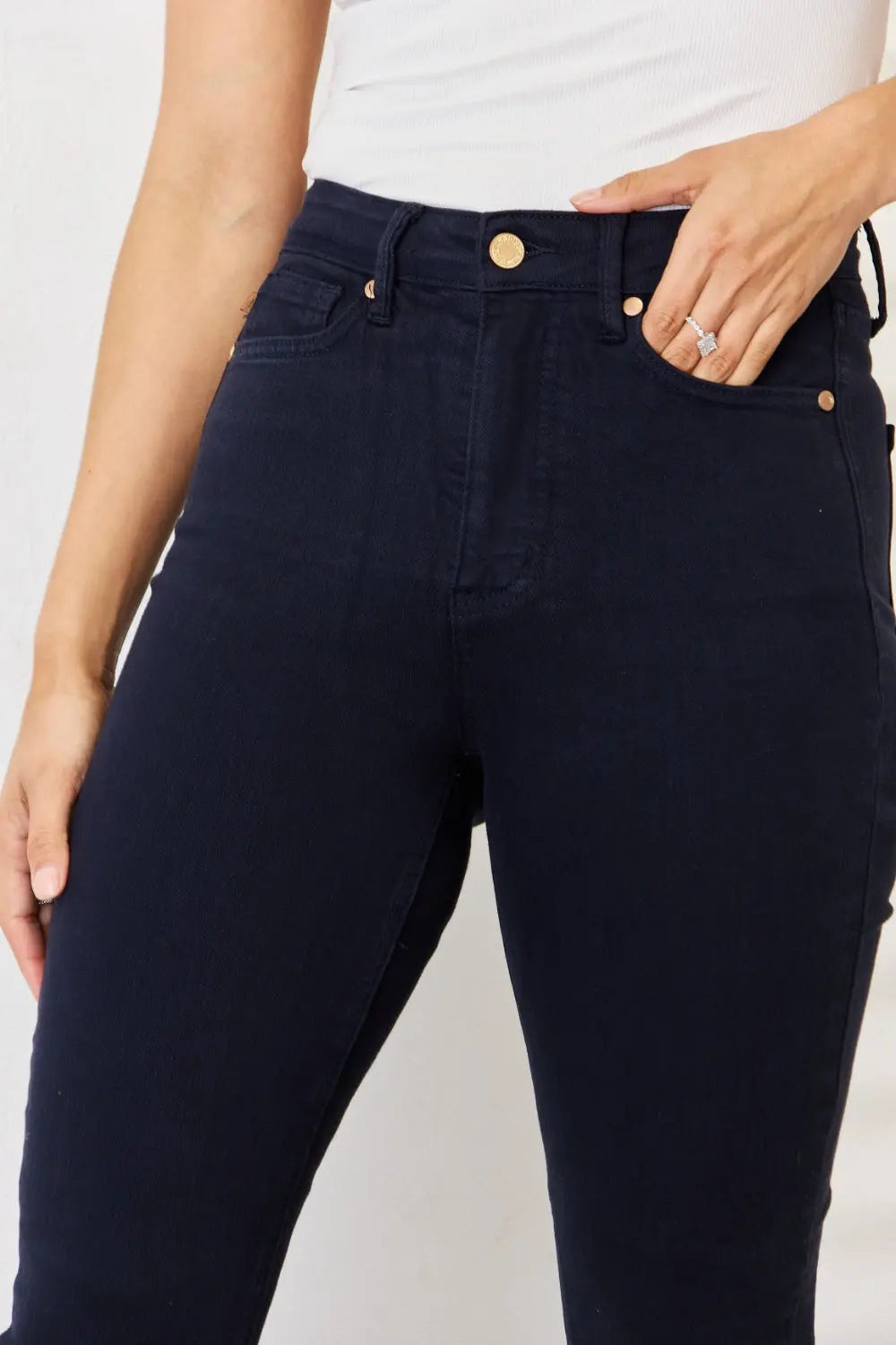 Judy Blue Full Size Garment Dyed Tummy Control Skinny Jeans - Nikki’s Place