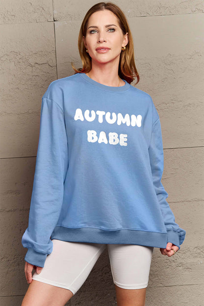 Simply Love Full Size AUTUMN BABE Graphic Sweatshirt - Nikki’s Place