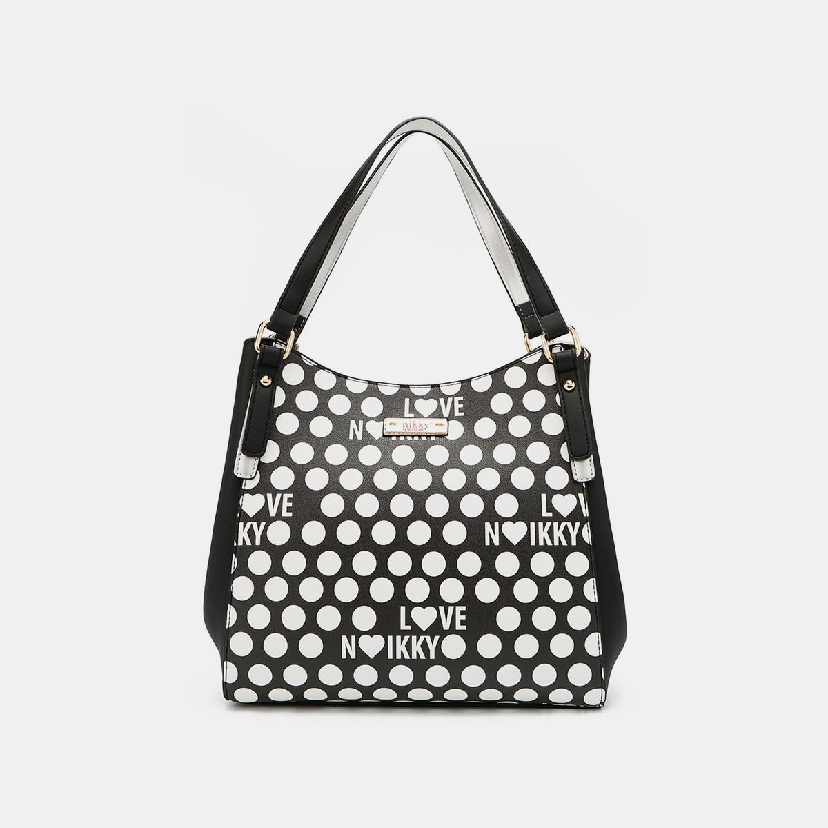 Nicole Lee USA Contrast Polka Dot Handbag - Nikki’s Place