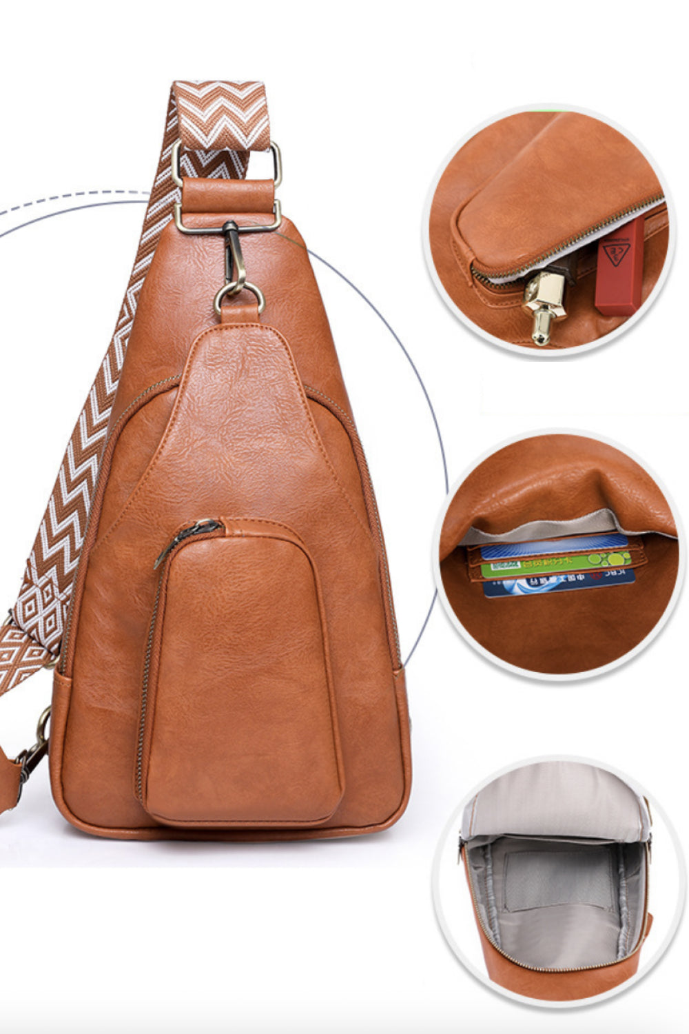 Adored Take A Trip PU Leather Sling Bag - Nikki’s Place