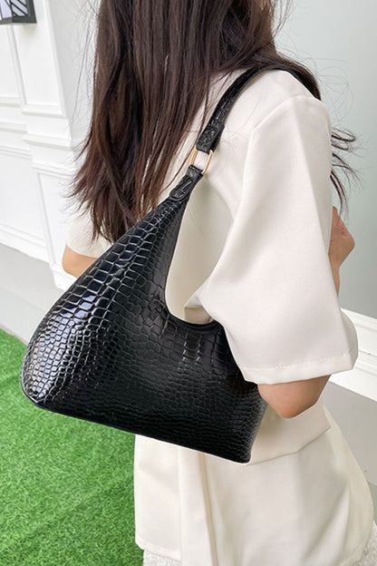 PU Leather Stone Texture Shoulder Bag Trendsi