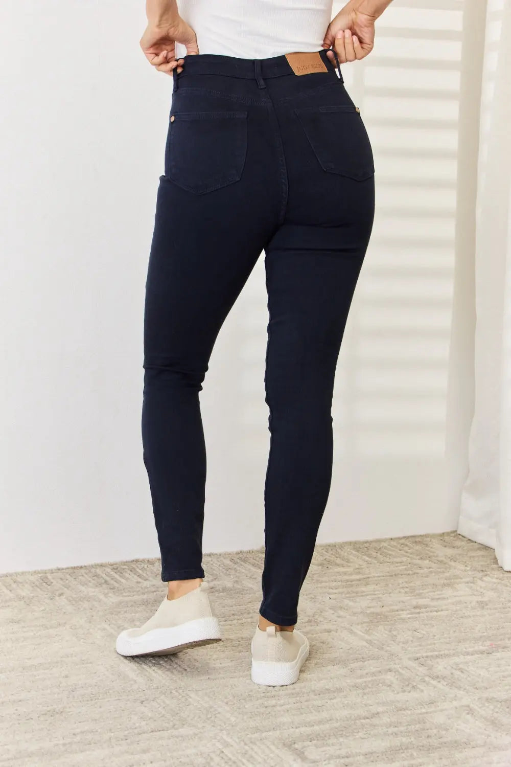 Judy Blue Full Size Garment Dyed Tummy Control Skinny Jeans - Nikki’s Place