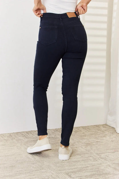 Judy Blue Full Size Garment Dyed Tummy Control Skinny Jeans - Nikki’s Place