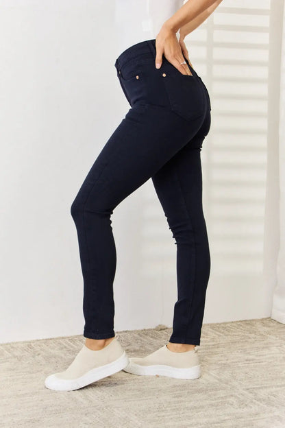 Judy Blue Full Size Garment Dyed Tummy Control Skinny Jeans - Nikki’s Place