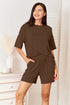 Basic Bae Full Size Soft Rayon Half Sleeve Top and Shorts Set - Nikki’s Place