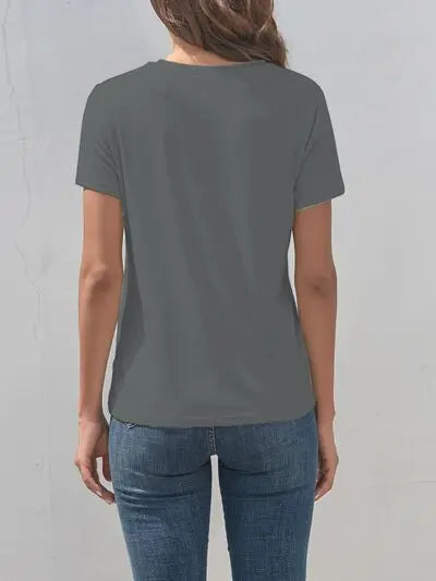 Cross Graphic Round Neck T-Shirt - Nikki’s Place