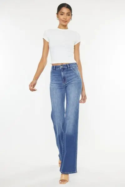 Kancan Ultra High Waist Gradient Flare Jeans - Nikki’s Place