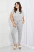 Culture Code Comfy Days Full Size Boat Neck Jumpsuit in Grey - Nikki’s Place