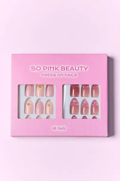 SO PINK BEAUTY Press On Nails 2 Packs - Nikki’s Place