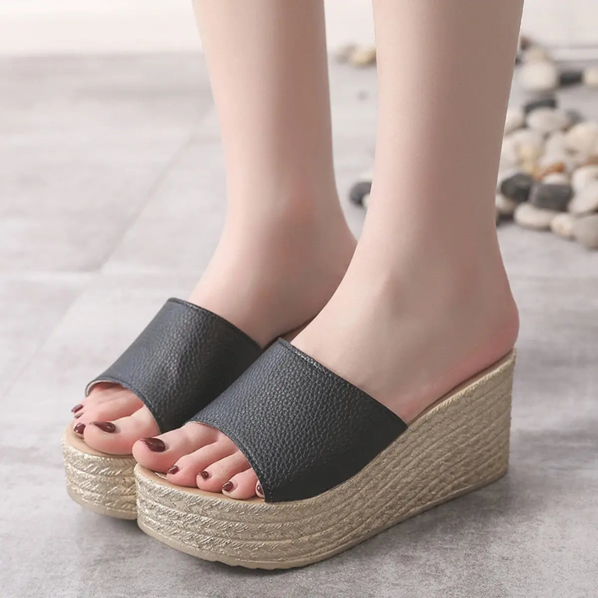 PU Leather Open Toe Sandals - Nikki’s Place