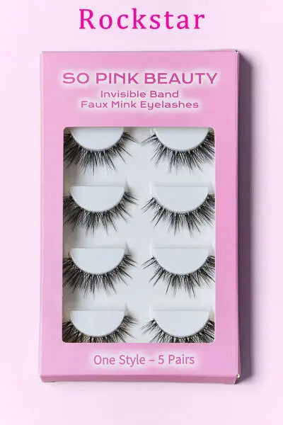 SO PINK BEAUTY Faux Mink Eyelashes 5 Pairs - Nikki’s Place