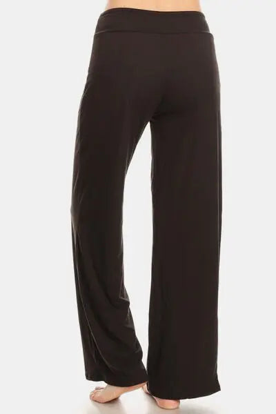 Leggings Depot High Waist Drawstring Wide Leg Pants - Nikki’s Place