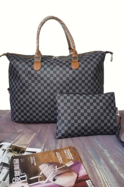 Checkered Two-Piece Bag Set - Nikki’s Place