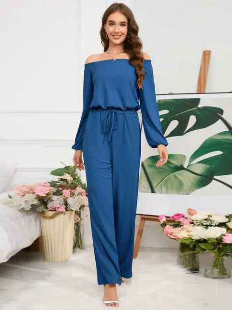 OffShoulderStyle, JumpsuitFashion, StraightLeg, ChicJumpsuit, FashionistaFave, TrendyOutfit, ElegantLook, SummerFashion, VersatileStyle, EffortlessChic, DayToNightWear, FashionEssentials, StylishJumpsuit, OffShoulderTrend, AllInOneOutfit