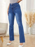 High Waist Bootcut Jeans with Pockets - Nikki’s Place