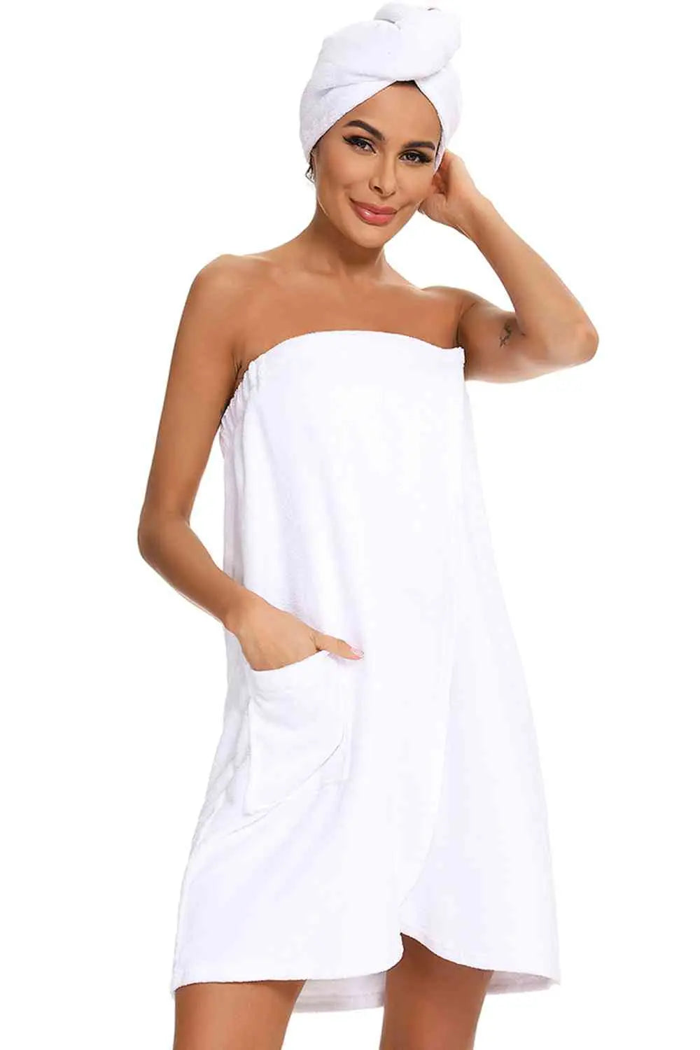 Strapless Robe with pocket - Nikki’s Place