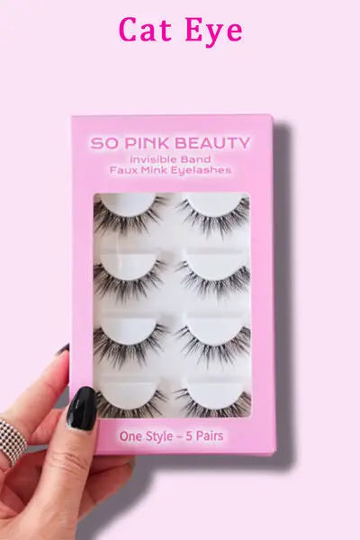 SO PINK BEAUTY Faux Mink Eyelashes 5 Pairs - Nikki’s Place