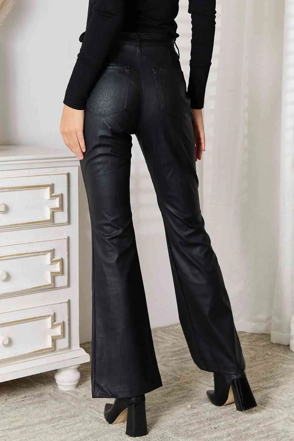 Kancan Slit Flare Leg Pants - Nikki’s Place