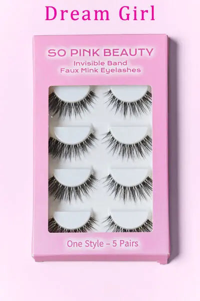 SO PINK BEAUTY Faux Mink Eyelashes 5 Pairs - Nikki’s Place