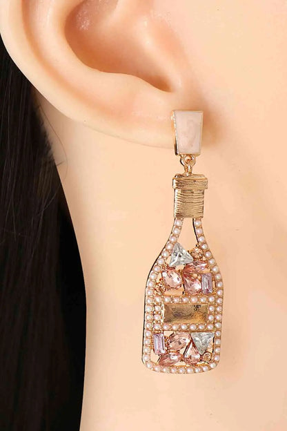 Wine Shape Zinc Alloy Acrylic Dangle Earrings - Nikki’s Place