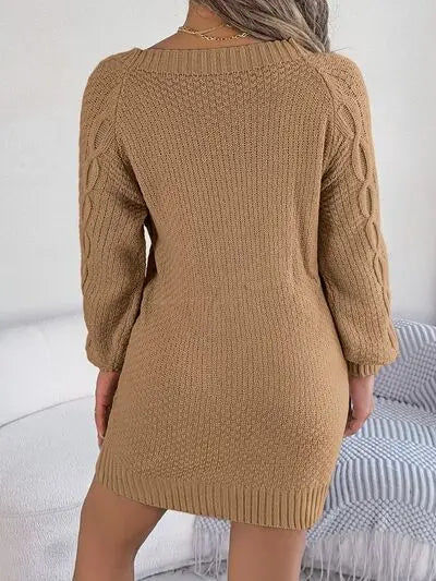 SweaterDress, CableKnitwear, WinterFashion, CozyStyle, KnittedDress, RoundNeckDress, CasualElegance, ChicKnit, VersatileDress, FashionEssential, ComfortableStyle, DressToImpress, WarmAndStylish, ClassicKnitwear, EverydayFashion,