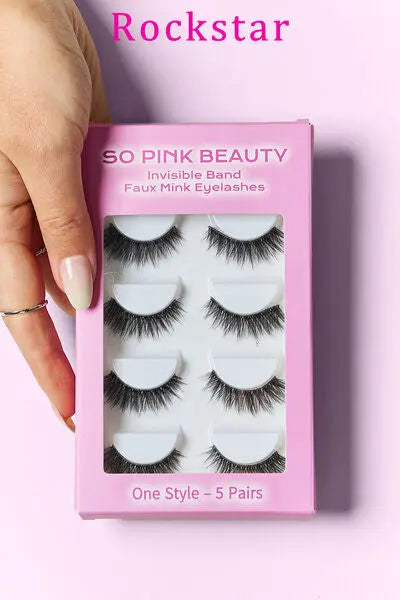 SO PINK BEAUTY Faux Mink Eyelashes 5 Pairs - Nikki’s Place