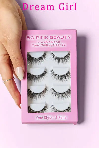 SO PINK BEAUTY Faux Mink Eyelashes 5 Pairs - Nikki’s Place