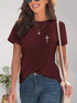 Cross Graphic Round Neck T-Shirt - Nikki’s Place