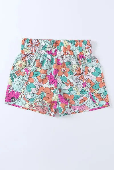 Floral Elastic Waist Shorts - Nikki’s Place