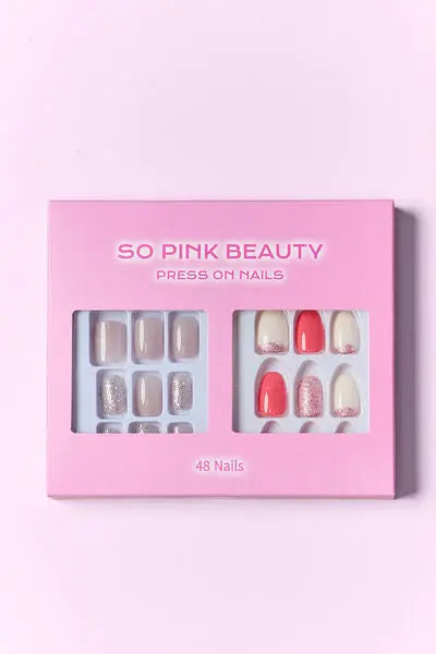 SO PINK BEAUTY Press On Nails 2 Packs - Nikki’s Place