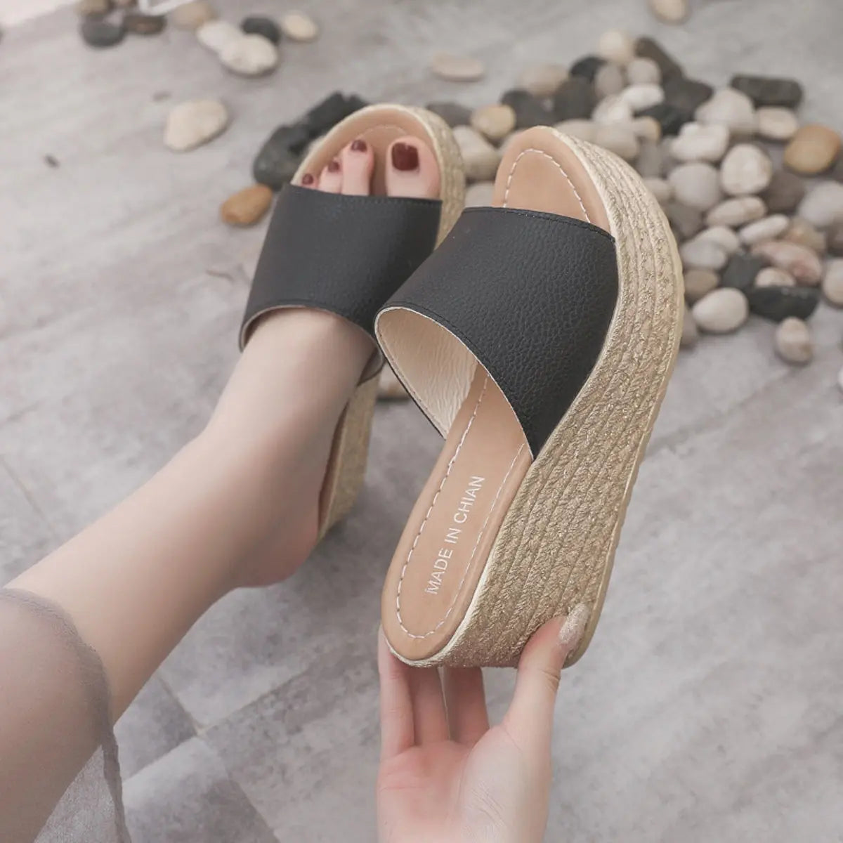 PU Leather Open Toe Sandals - Nikki’s Place