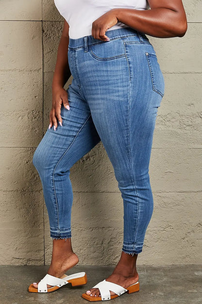 Judy Blue Janavie Regular/ Full Size High Waisted Pull On Skinny Jeans - Nikki’s Place