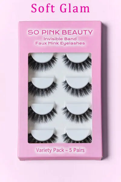 SO PINK BEAUTY Mink Eyelashes 5 Pairs - Nikki’s Place