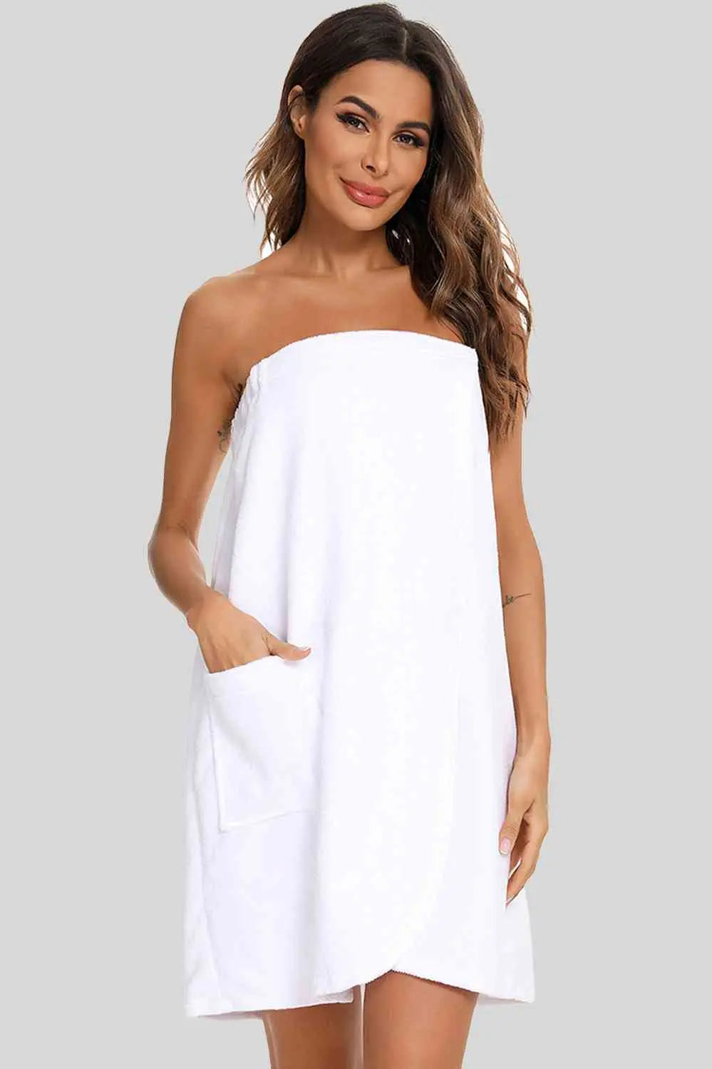 Strapless Robe with pocket - Nikki’s Place