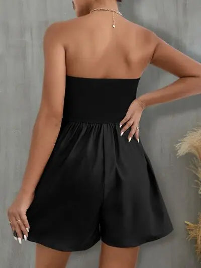 Pocketed Tube Wide Leg Romper - Nikki’s Place