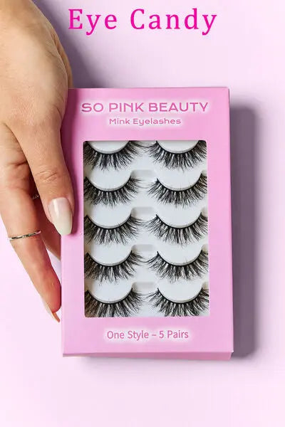 SO PINK BEAUTY Mink Eyelashes 5 Pairs - Nikki’s Place