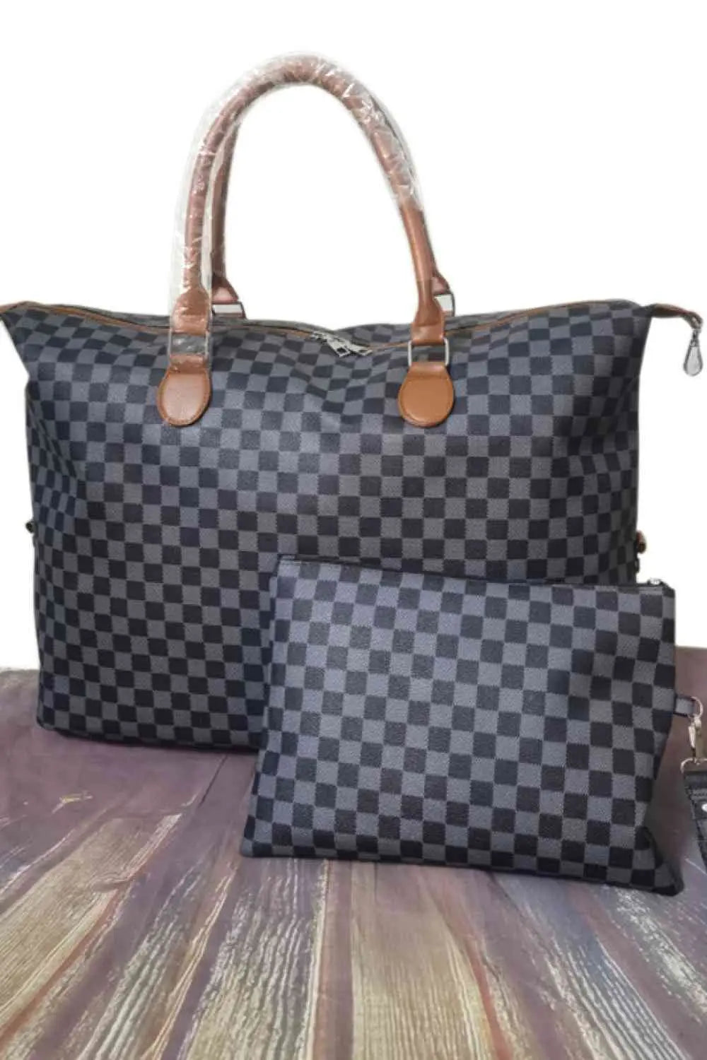 Checkered Two-Piece Bag Set - Nikki’s Place