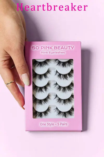 SO PINK BEAUTY Mink Eyelashes 5 Pairs - Nikki’s Place