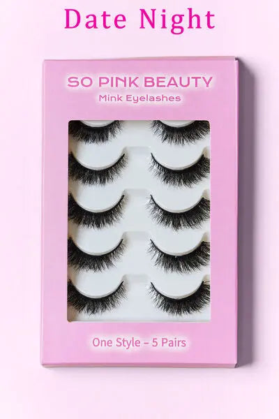 SO PINK BEAUTY Mink Eyelashes 5 Pairs - Nikki’s Place