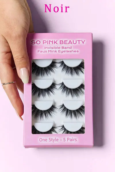 SO PINK BEAUTY Faux Mink Eyelashes 5 Pairs - Nikki’s Place