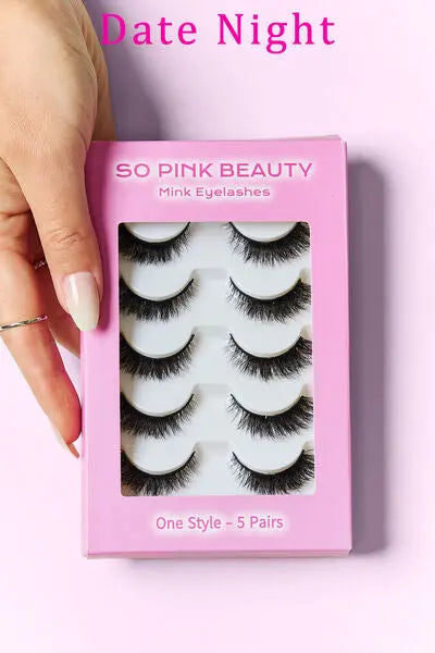 SO PINK BEAUTY Mink Eyelashes 5 Pairs - Nikki’s Place