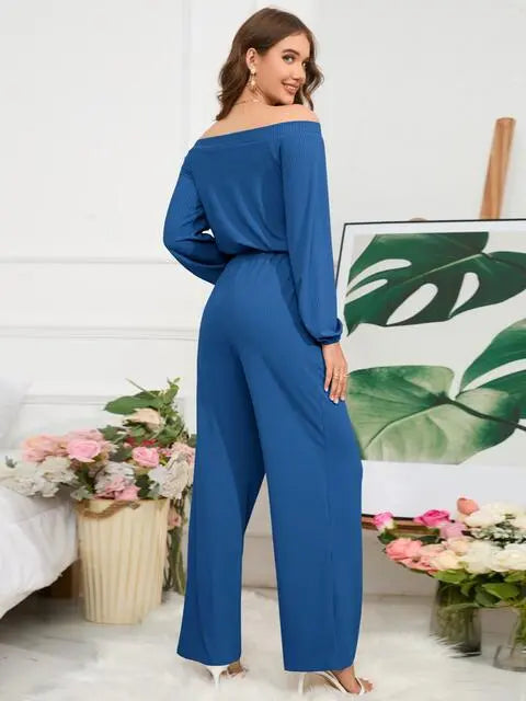 OffShoulderStyle, JumpsuitFashion, StraightLeg, ChicJumpsuit, FashionistaFave, TrendyOutfit, ElegantLook, SummerFashion, VersatileStyle, EffortlessChic, DayToNightWear, FashionEssentials, StylishJumpsuit, OffShoulderTrend, AllInOneOutfit