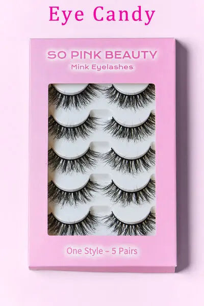 SO PINK BEAUTY Mink Eyelashes 5 Pairs - Nikki’s Place