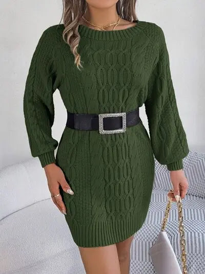 SweaterDress, CableKnitwear, WinterFashion, CozyStyle, KnittedDress, RoundNeckDress, CasualElegance, ChicKnit, VersatileDress, FashionEssential, ComfortableStyle, DressToImpress, WarmAndStylish, ClassicKnitwear, EverydayFashion,