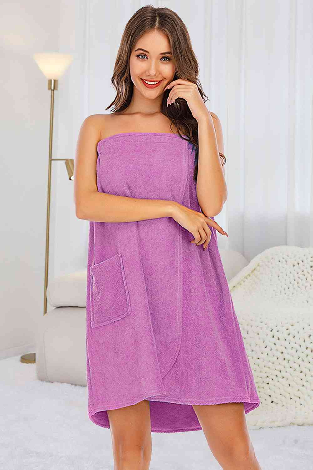 Strapless Robe with pocket - Nikki’s Place