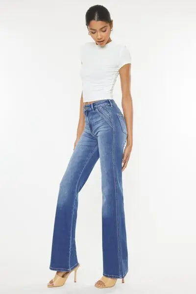 Kancan Ultra High Waist Gradient Flare Jeans - Nikki’s Place